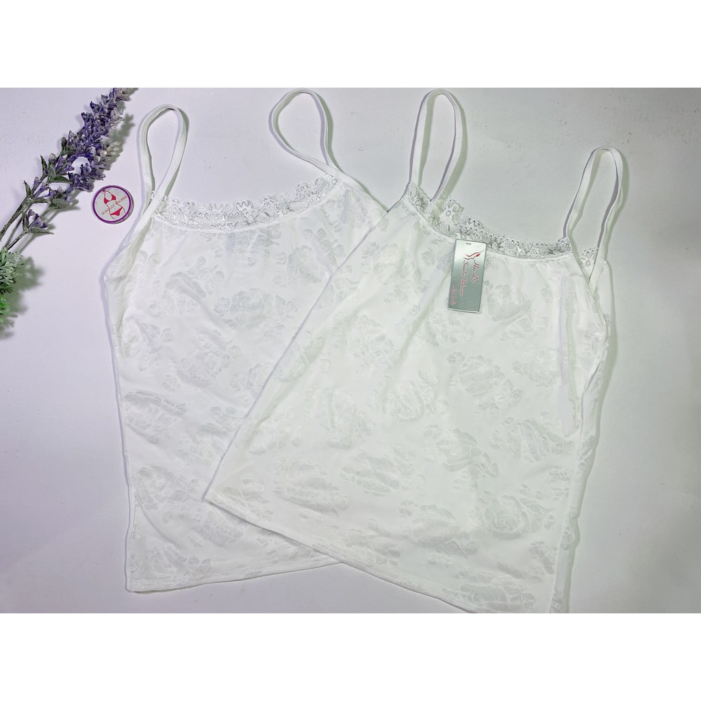 Áo lót áo lá thun lạnh cho học sinh loại dài co giãn thoải mái phối hoa văn size&lt;55kg