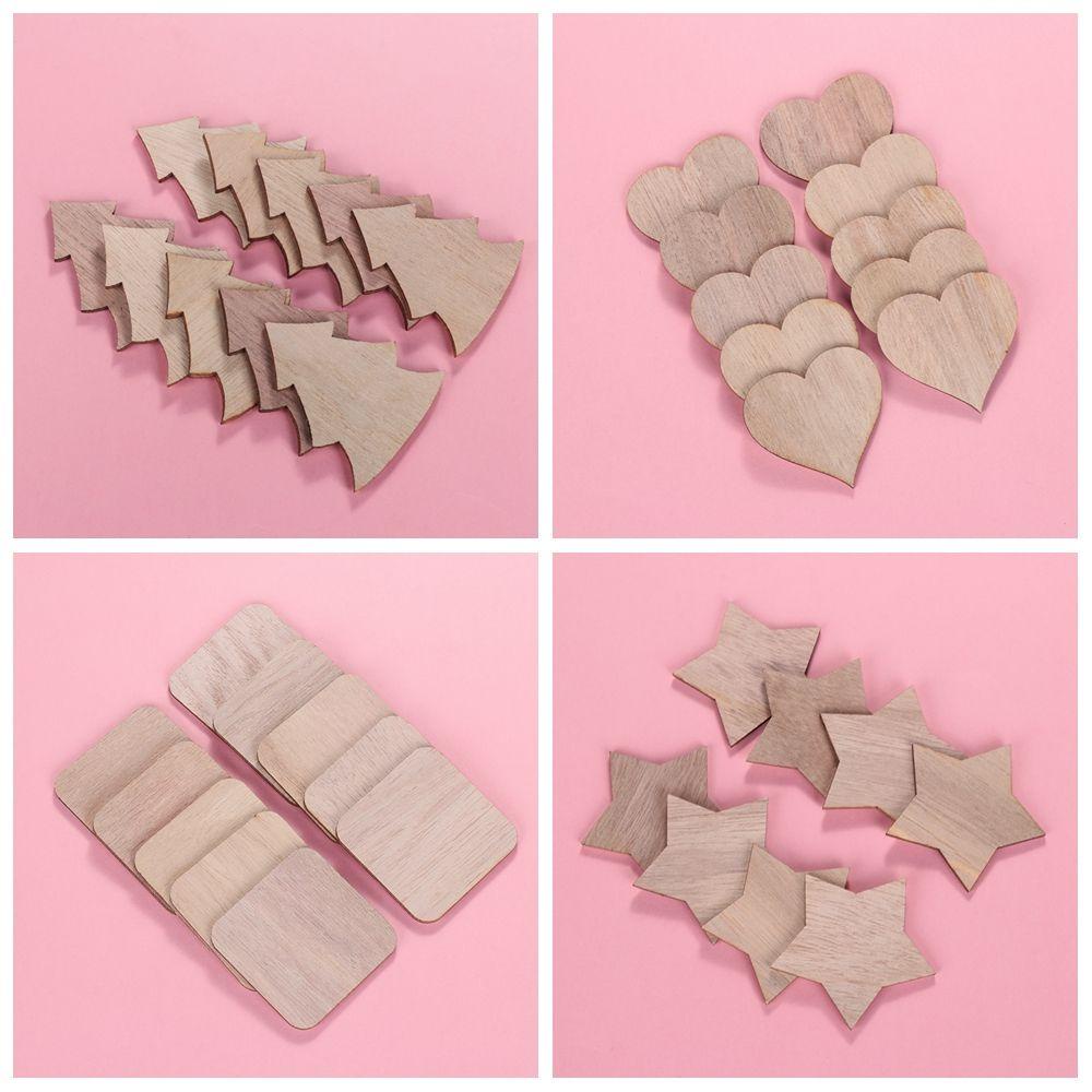 JONYE Bộ 10 Miếng Gỗ Tự Nhiên Trang Trí Sổ Lưu Niệm