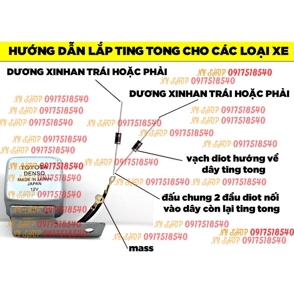 ✅Cục kêu Xi Nhan Ting Tong DENSO TOYOTA ( tặng 2 diot)✅.