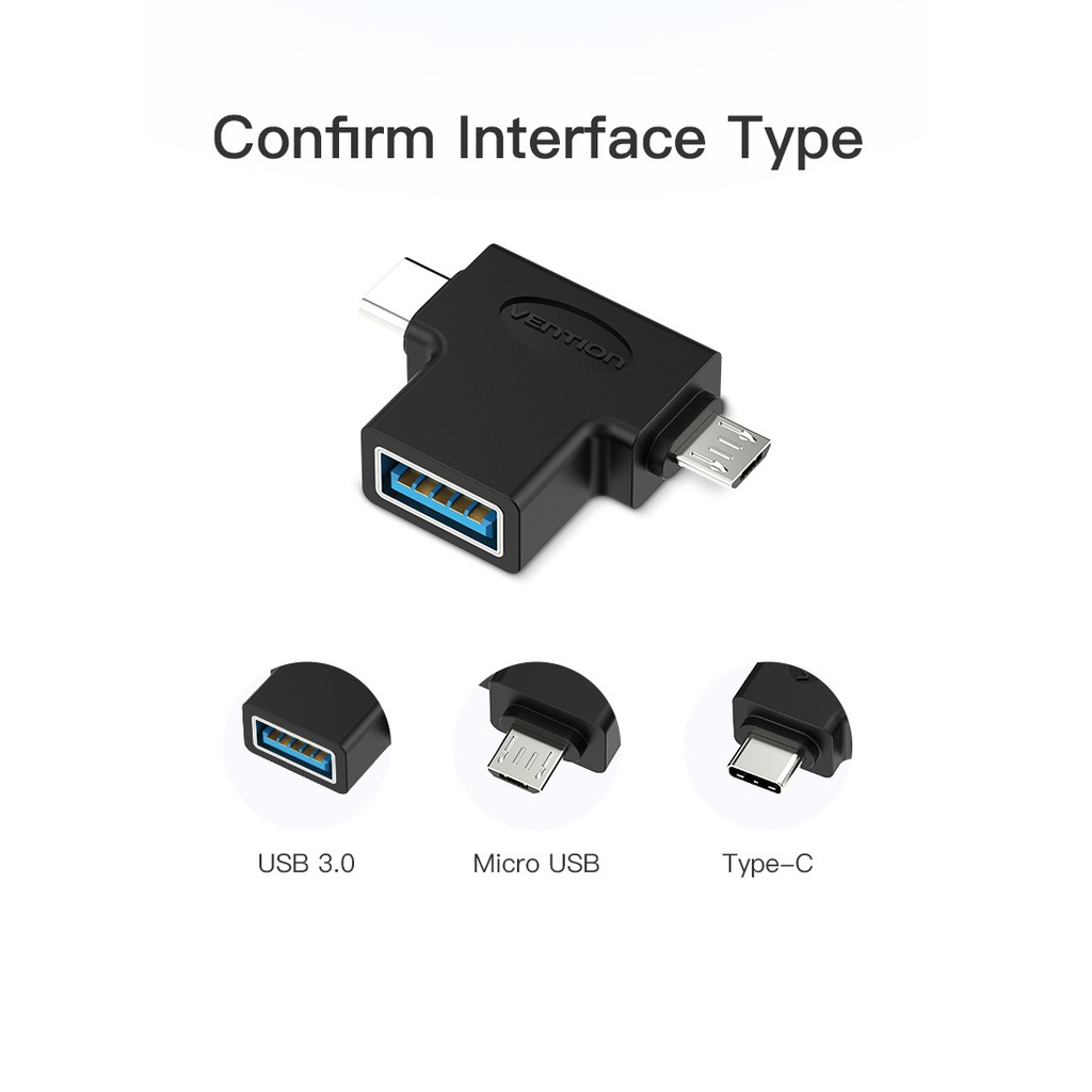 Hub/ đầu chuyển OTG 2 trong 1 Vention CDIB0