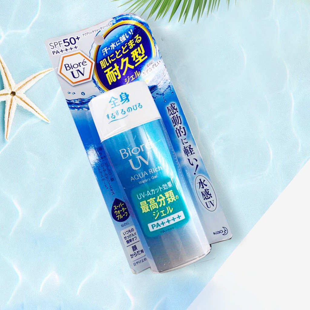 Gel Chống Nắng Biore UV Aqua Rich Watery Gel 90ml SPF50+/PA++++ Màng Nước Dưỡng Da 90ml