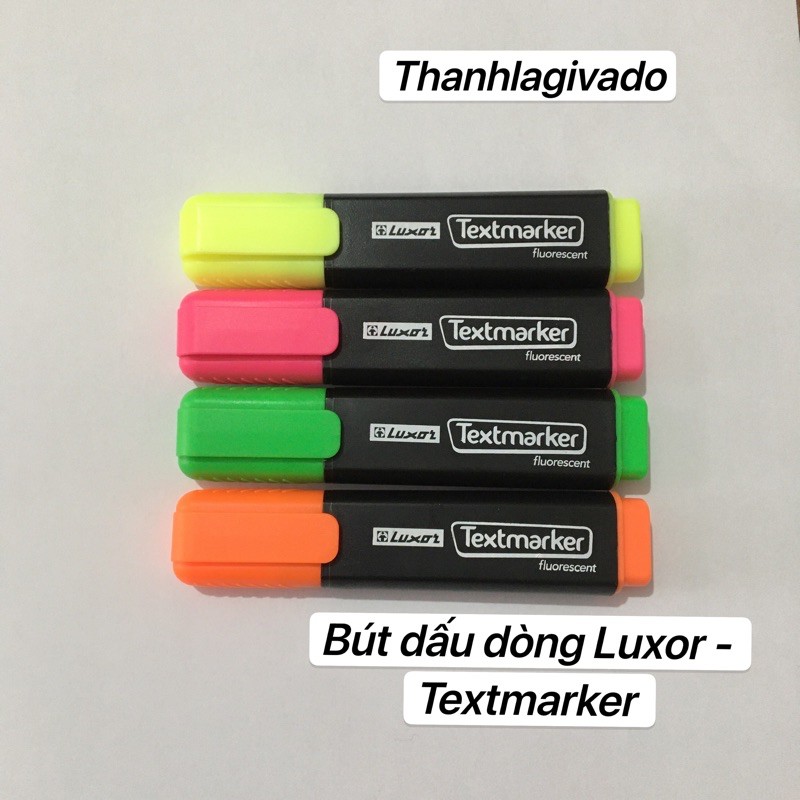 Bút Nhớ Luxor Textmarker Có 4 Màu Cam ,Hồng ,Xanh Lá ,Xanh Lõn Chuối