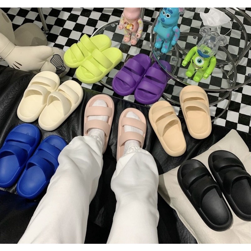 Dép bánh mì nam nữ unisex 2 quai ngang hàng chính hãng cao cấp siêu nhẹ siêu êm chân phong cách ulzzang