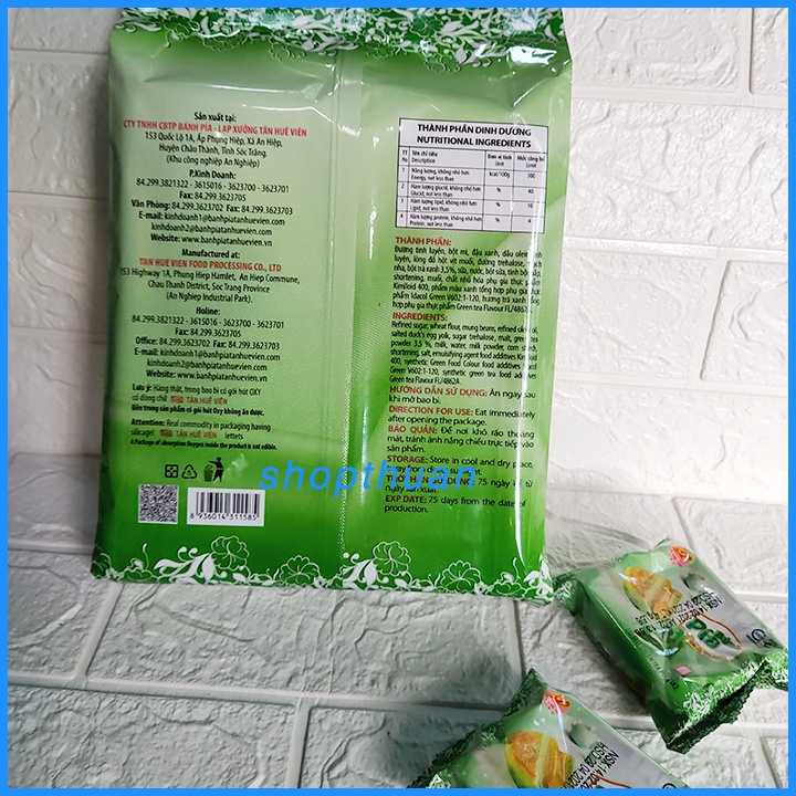 Bánh pía kim sa trà xanh Tân Huê Viên 480g