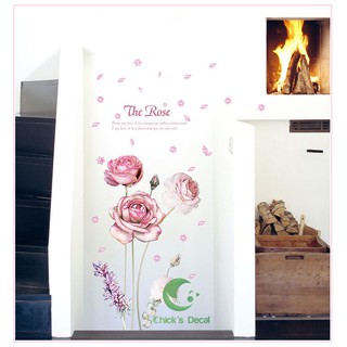Decal dán tường Bông hoa hồng