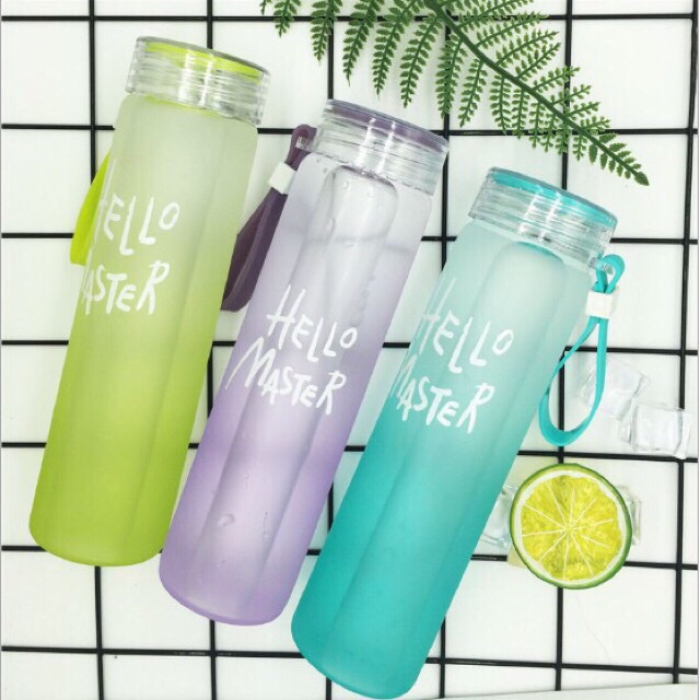 Combo 4 bình thuỷ tinh hello matster siêu xinh