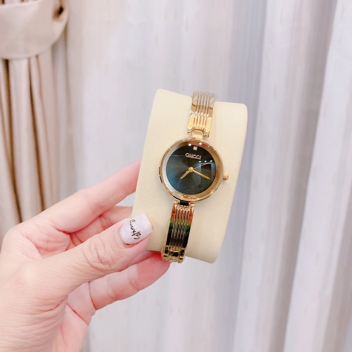 Đồng Hồ Đeo Tay Nữ Gucci, Đồng Hồ Thời Trang Dây Thép Không Rỉ Chống Nước Mặt Tròn Sang Trọng Fullbox