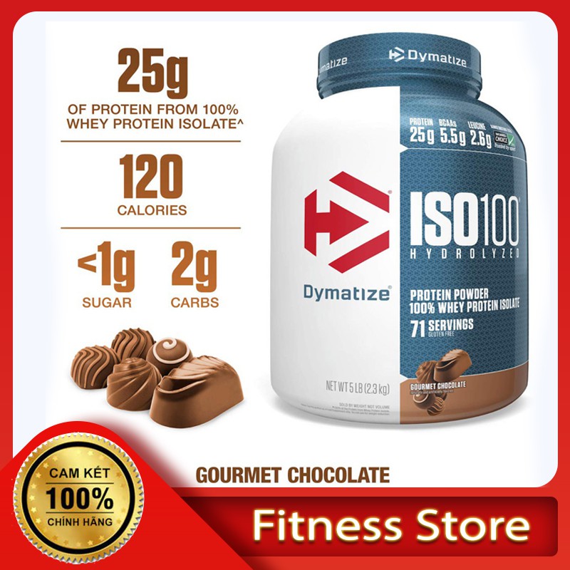 Whey Dymatize Iso 100 Hydrolyzed 5lbs Sữa Tăng Cơ Bắp siêu chất lượng, nhập khẩu từ Mỹ, đảm bảo chính hãng 100%