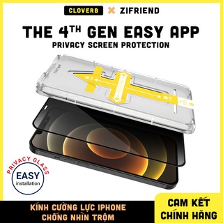 Kính Cường Lực Chống Nhìn Trộm iPhone ZIFRIEND Privacy Full Màn Hình, Viền Siêu Mỏng Bo Tròn 3D, Độ Cứng 9H Chống Vỡ
