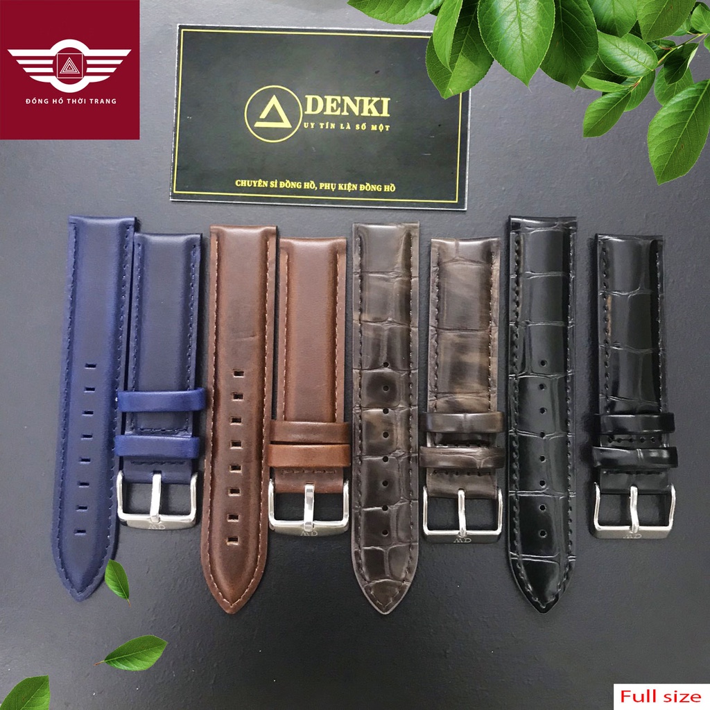 Dây đồng hồ da cá sấu DW size 14mm,16mm,18mm,20mm 2 MÀU SIÊU CHẤT LƯỢNG