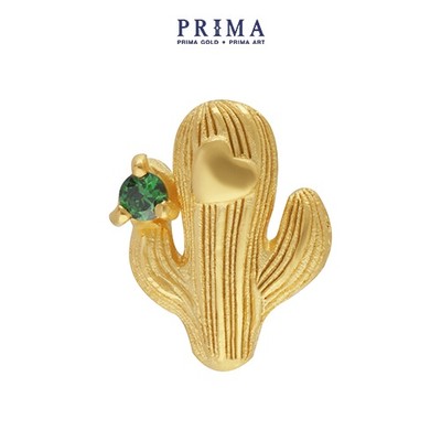 PRIMA Bông Tai  24K - Đính đá Tsavorite - BST Mono Chic - Cây Xương Rồng (1 chiếc) - 165E0856