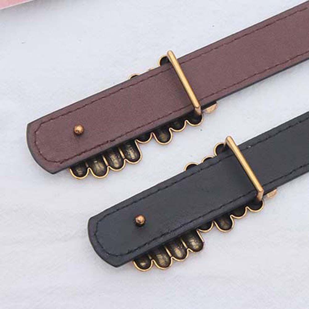 Thắt Lưng Da Pu Khóa Kim Loại Kiểu Vintage Thanh Lịch|Thắt Lưng Da Pu Khóa Kim Loại Nhiều Màu Sắc Thời Trang