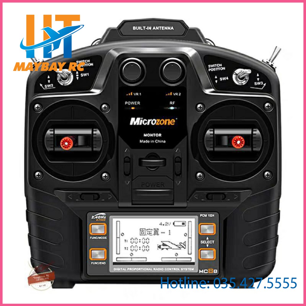 Bộ Điều Khiển Từ Xa Micorozone MC8B 2.4g 8CH + RX MC9002