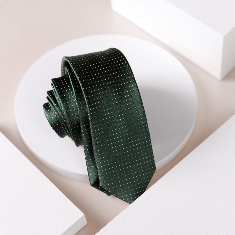 Cà Vạt Màu Xanh Lá Quân Đội Phong Cách Thời Trang Công Sở Dành Cho Nam Giới