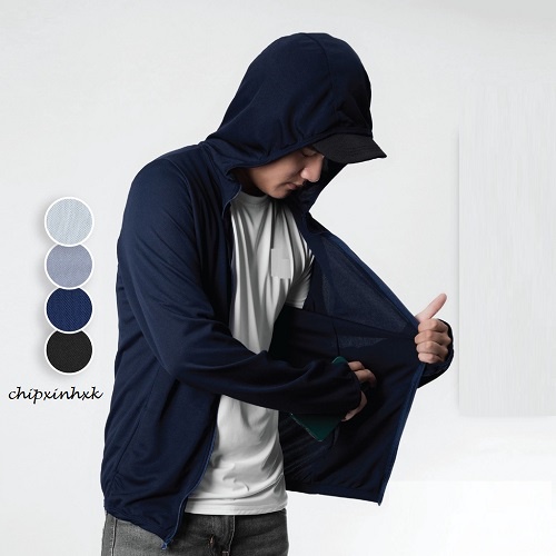 Áo chống nắng thông hơi nam vải kim cương chống tia UV 99% phiên bản cải tiến mới túi trong ngoài