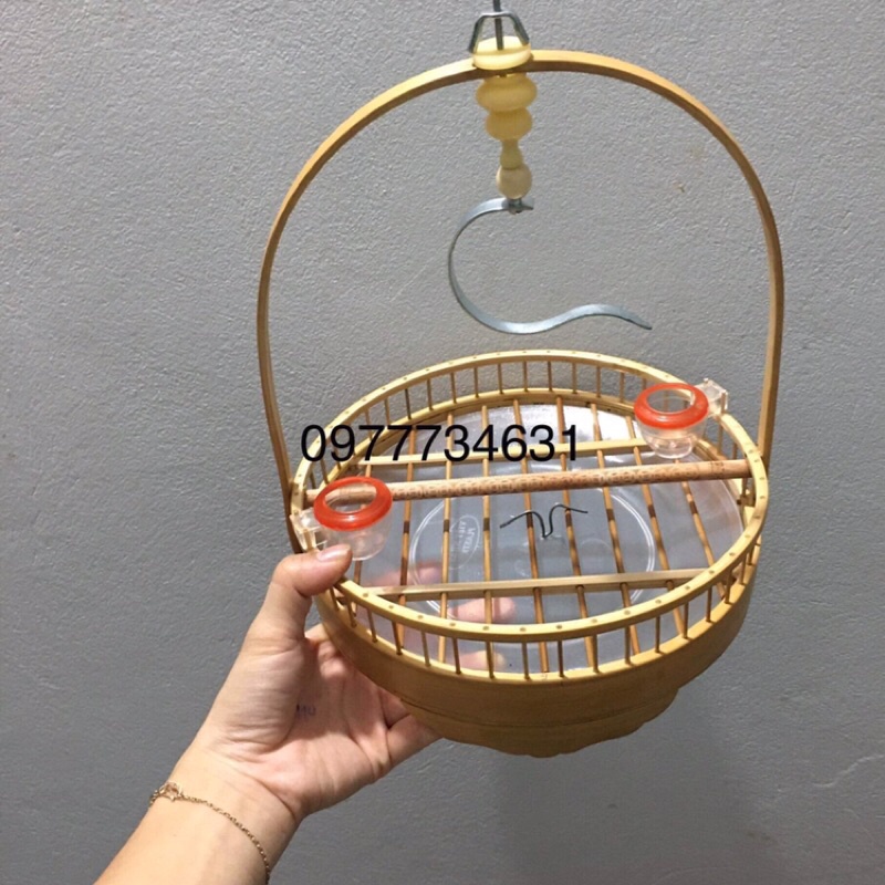 Lồng khuyên trần trúc cật hàng đẹp tặng kèm xích chân kèm đủ phụ kiện dễ sử dụng