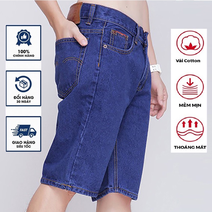 Quần short Jean Nam 03 màu cơ bản, form chuẩn đẹp - có size Bự Jean004