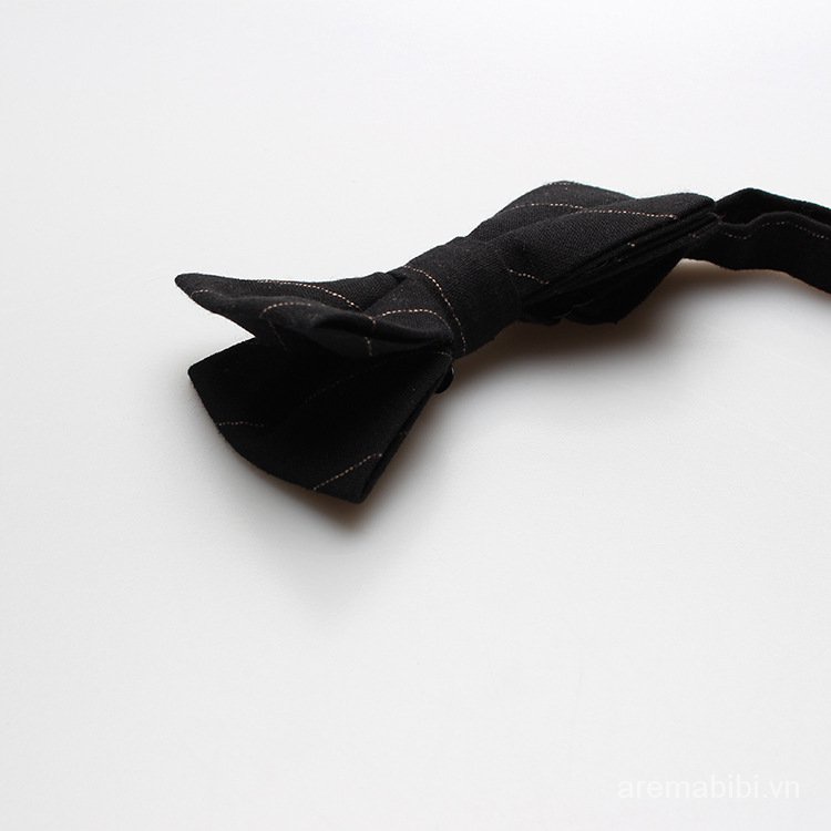 Cà vạt nơ màu trơn chất liệu cotton thời trang lịch lãm cho nam