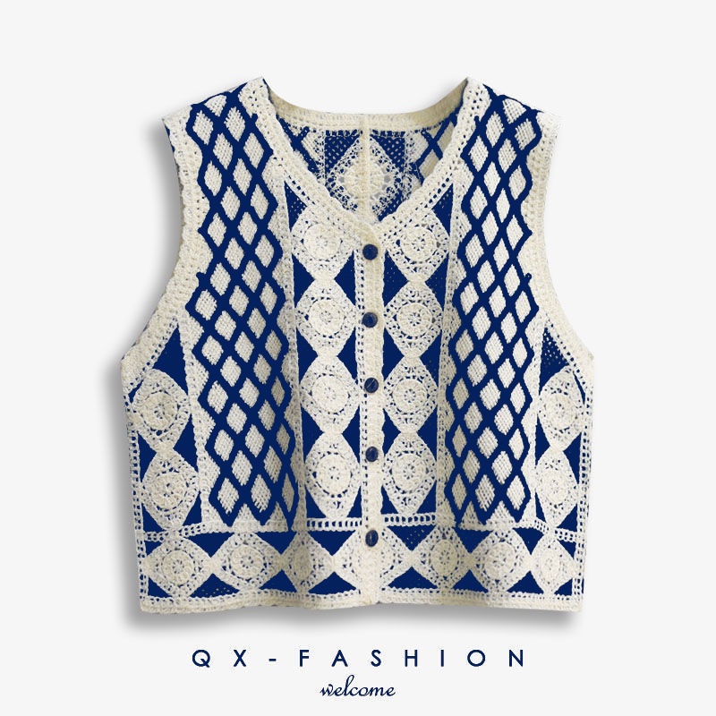 Áo Khoác Cardigan Dệt Kim Không Tay Thêu Họa Tiết Thời Trang Thu Đông Cho Nữ