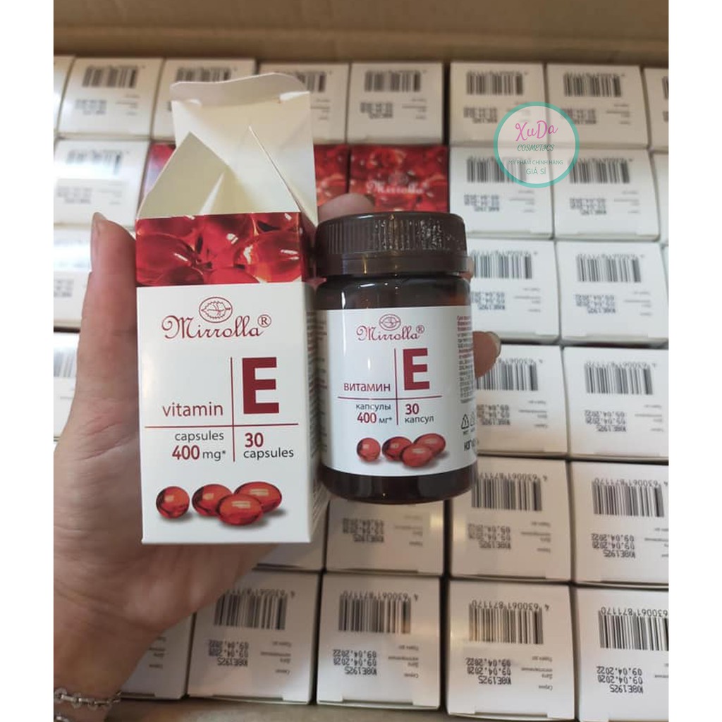 Vitamin E đỏ Nga hàm lượng 270mg 400mg mẫu mới lọ nhựa 30 viên chính hãng | Thế Giới Skin Care