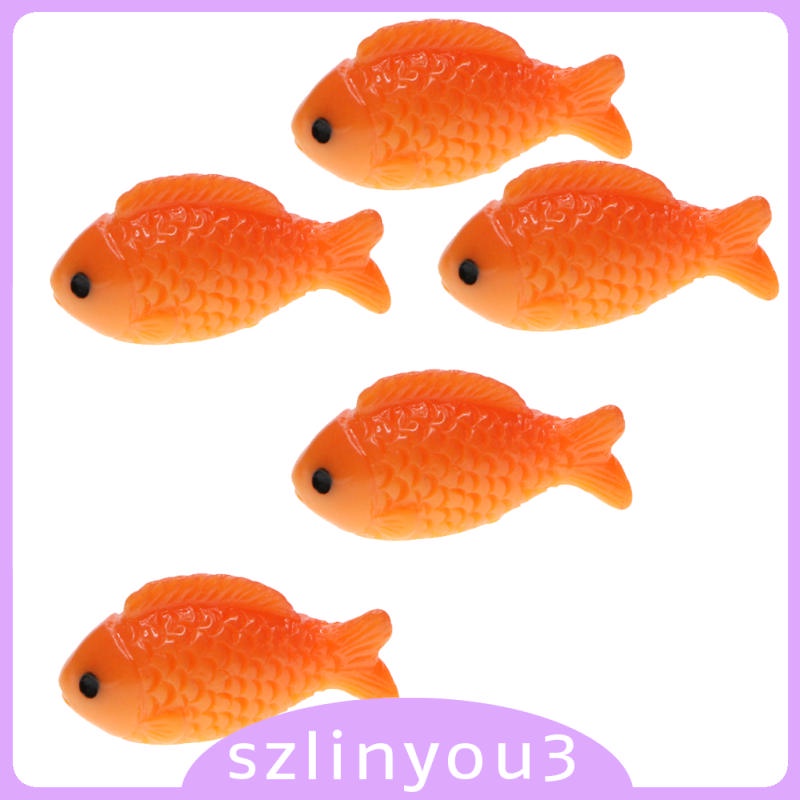 Set 5 mô hình cá mini trang trí sân vườn