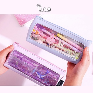 [GIÁ THANH LÝ CHỈ 19K] Hộp bút/ Bóp viết da có mặt trong kim tuyến xinh xắn