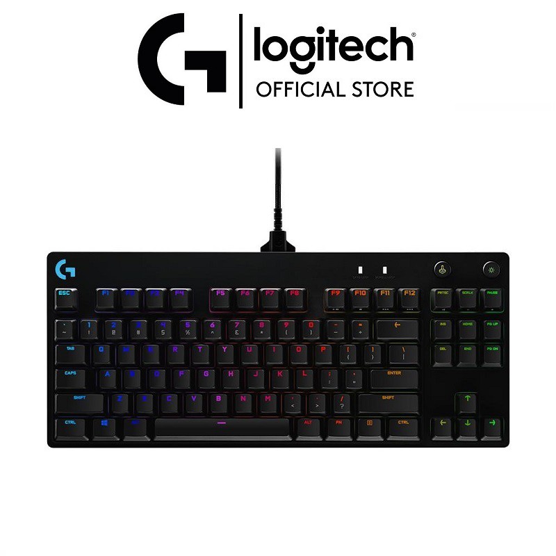 [Mã ELMALL10 giảm 10% đơn 500K] Bàn phím cơ game có dây Logitech G Pro - Không phím số, switch GX Clicky, RGB