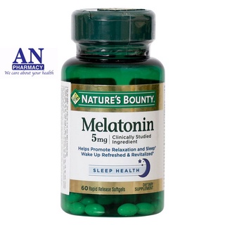(CHÍNH HÃNG) Melatonin 5mg chai 60 viên nang mềm