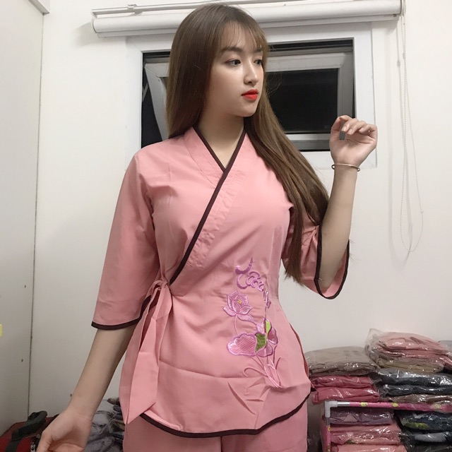 Đồ lam cột xéo ( hình thật shop chụp )