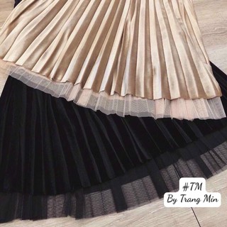 CHÂN VÁY XẾP LY DÁNG DÀI(mặc 2 mặt)