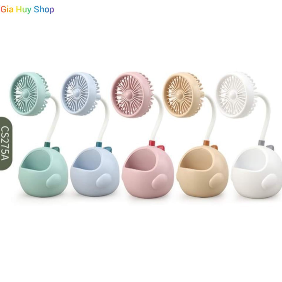 Quạt Tích Điện Để Bàn Mini Có Cốc Để Bút ( CS275A )-GiaHuyShop
