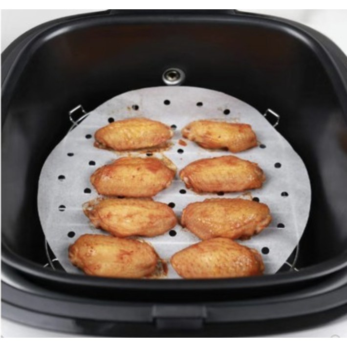 Giấy Nến Đục Lỗ Thếp 100 Tờ 22cm Lót Nồi Chiên Không Dầu