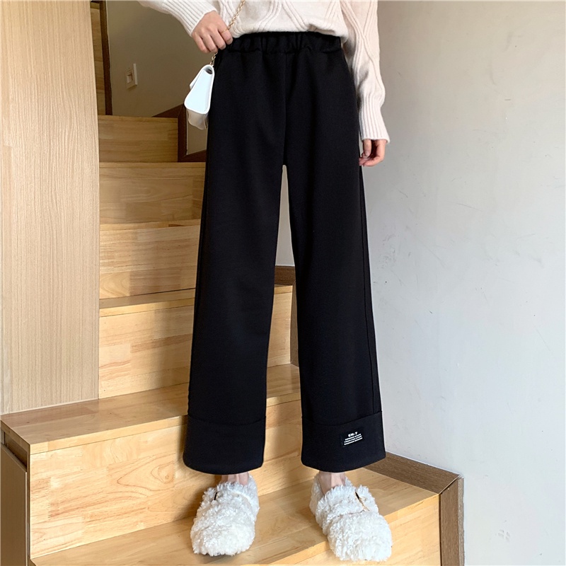 SUXI Quần dài nữ ống rộng thời trang phong cách hàn quốc mới mẻ