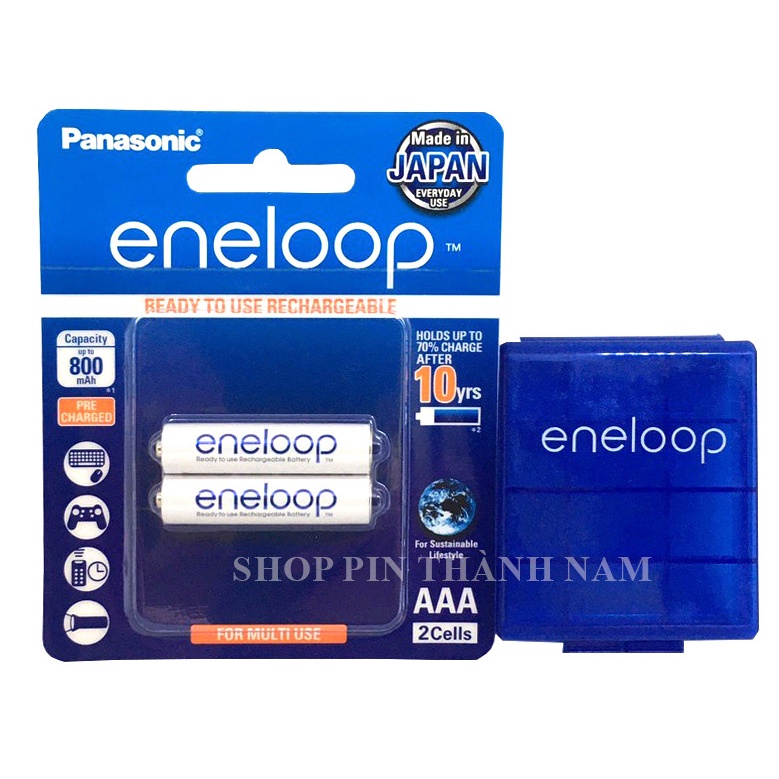 Pin sạc AAA Eneloop Panasonic 800mAh xuất xứ Nhật Bản