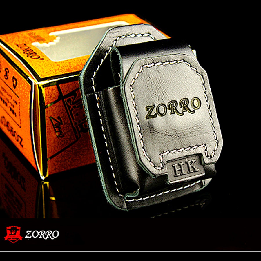 PHỤ KIỆN BAO DA CHO ZIPPO ZORRO ,DA THẬT 100% ,LOGO NGÔI SAO ,BÒ TÓT, NGỰA ĐẸP BỀN CHẮC,