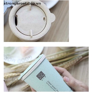 Cốc uống cà phê 280ml hai lớp cách nhiệt chống rò rỉ bằng sợi rơm lúa mì