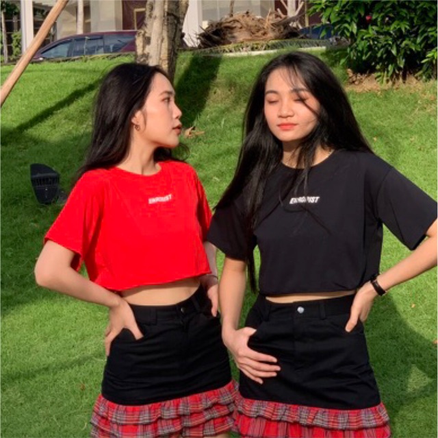 Áo ERORIST logo croptop xanh baby/ xanh neon/ đỏ/đen/tím