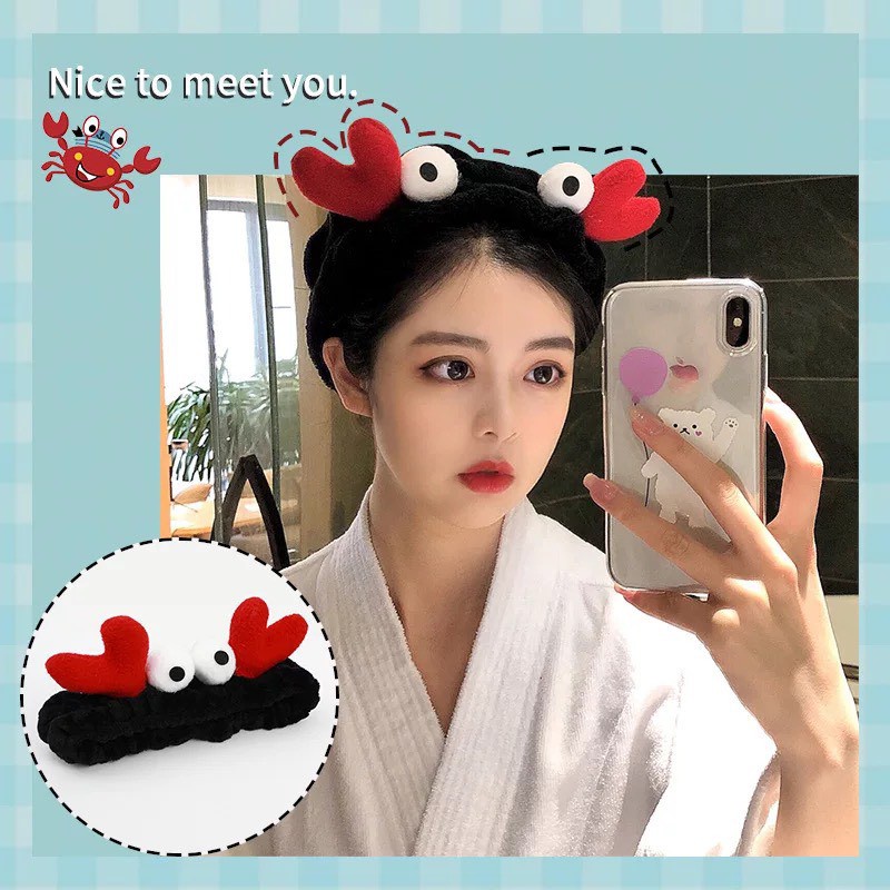 Băng đô rửa mặt NOVSET bờm cài tóc turban dễ thương cute tuần lộc