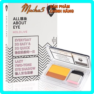 Phấn mắt 2 màu kèm chổi Hold Live ALL ABOUT EYE Lazy Two Tone