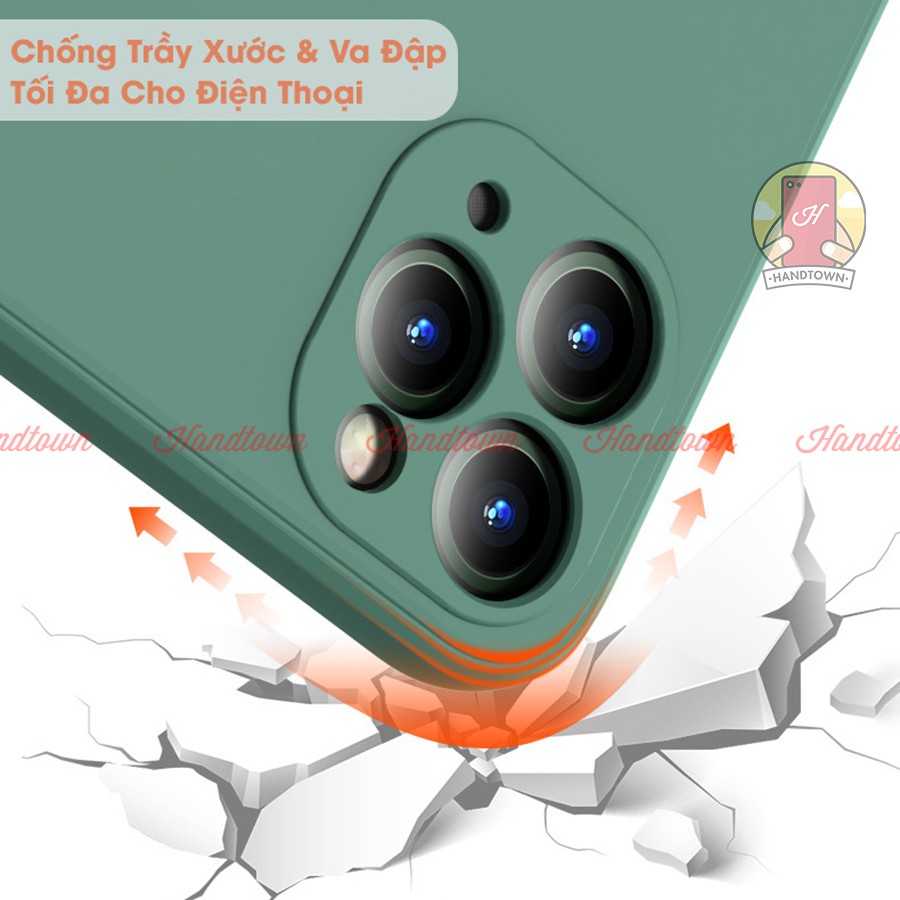 Ốp lưng TPU viền vuông độ iPhone 12 Cho iPhone 7 8 6 6s Plus Xs Max 11 11 Pro SE 2020 12 Mini Pro Max Handtown chống bẩn