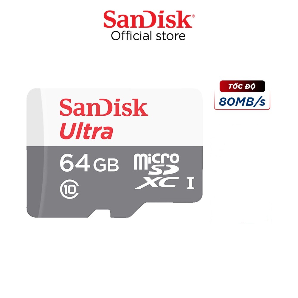 Thẻ Nhớ Sandisk Ultra 64Gb Chip AS Class 10 100MB/s