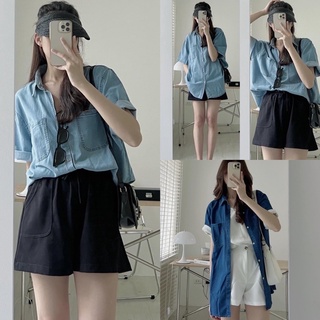 Áo Sơ Mi Bò Cộc Tay ulzzang