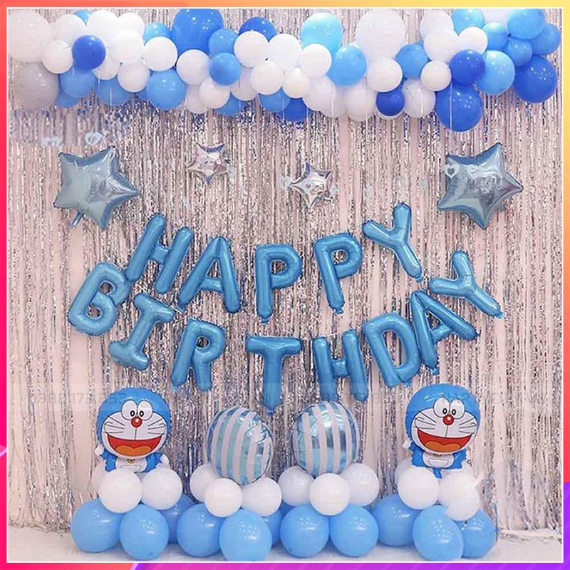 Set trang trí sinh nhật Doremon (Doraemon) cho bé trai bé gái PC055 - PartyCityvn