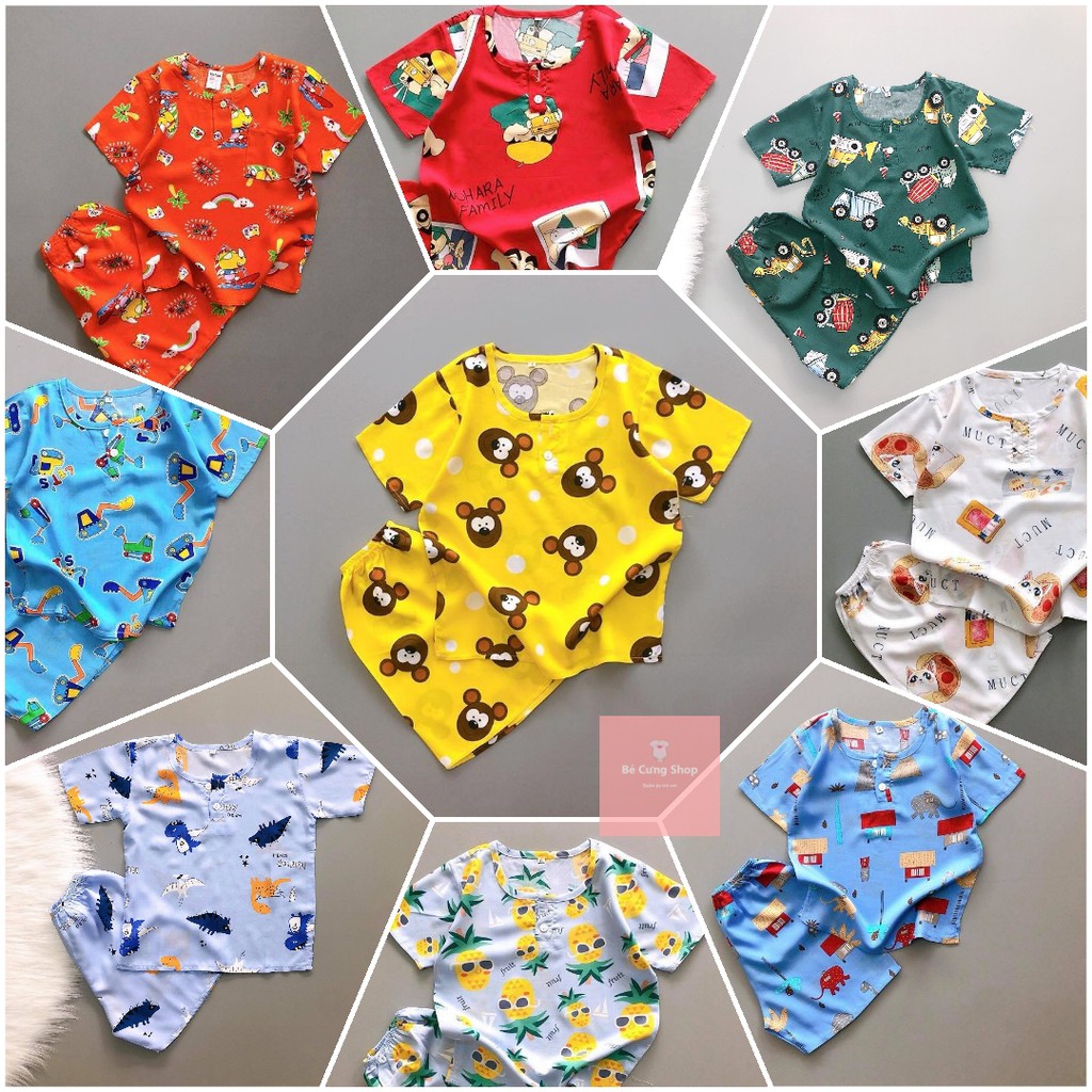 Bộ quần áo LANH chất TOLE cho BÉ TRAI 5-46KG (ĐƯỢC CHỌN MẪU)