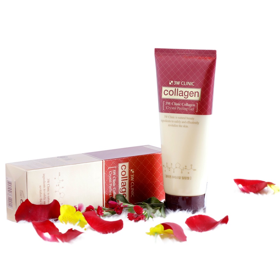 Gel tẩy tế bào chết collagen 3W Clinic tẩy tế bào chết cho mặt chính hãng Hàn Quốc NPP Shoptido