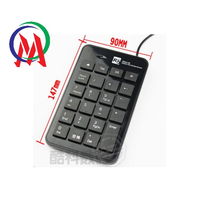 BÀN PHÍM SỐ R8 1810 NGUỒN USB