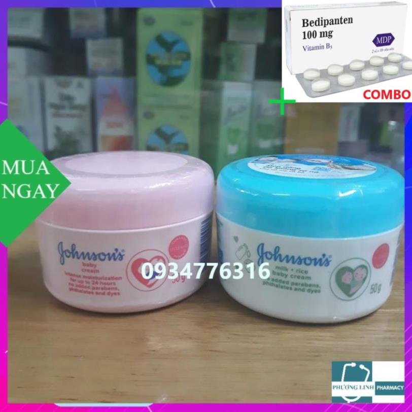 Combo Bedipanten 100mg +  Kem dưỡng da Gohnson baby 50g