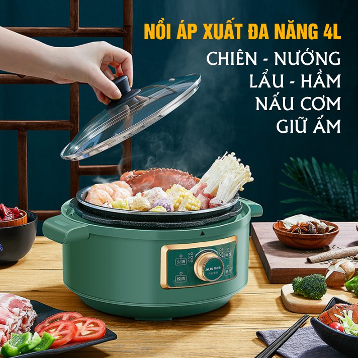 Nồi Áp Suất Đa Năng AUX sở hữu 4 chức năng và có thể thay thế được các thiết bị khác trong gia đình.