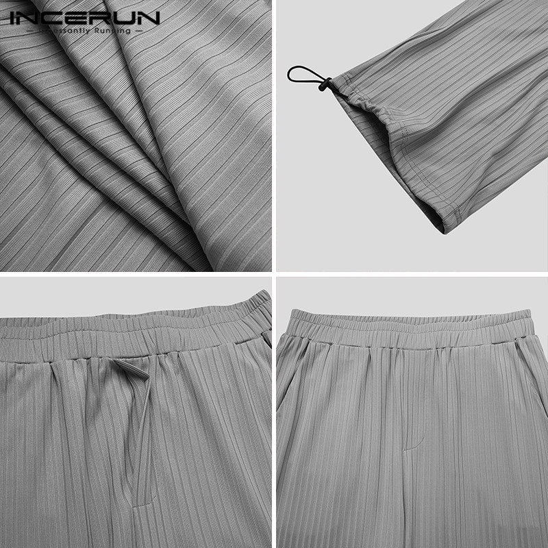 Quần Dài INCERUN Lưng Thun Phong Cách Hàn Quốc Thời Trang Năng Động Cho Nam