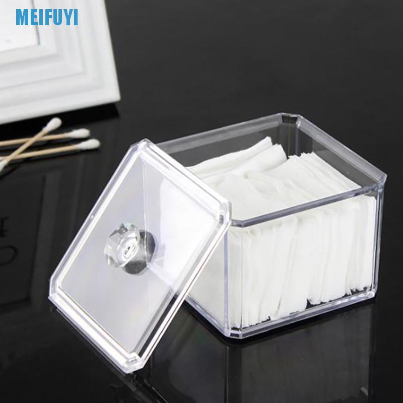 [Hàng mới về] Hộp đựng bông tẩy trang và tăm bông hai tầng tiện lợi